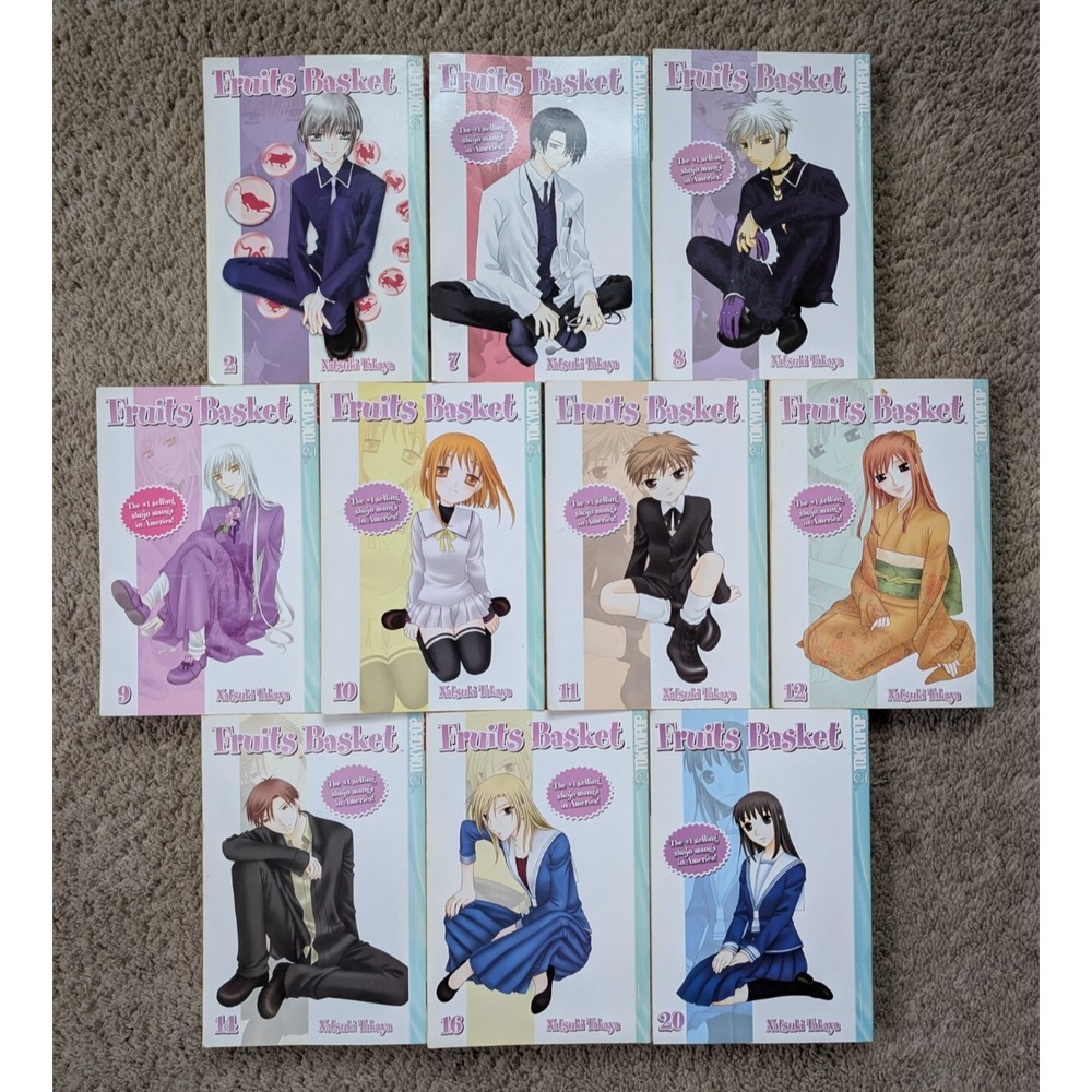 Fruits Basket Manga Lot English Vol 2 7-12‎ 14 16 20 Natsuki Takaya Tokyopop